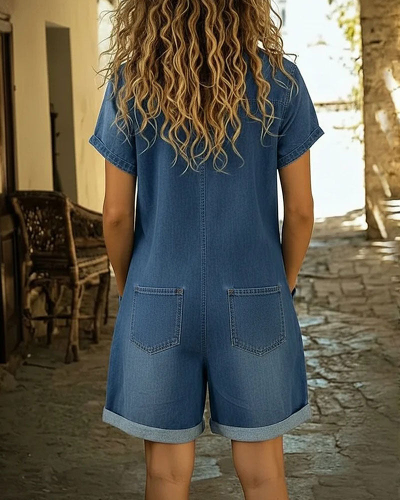 Capri™ | Short Button-Front Jumpsuit