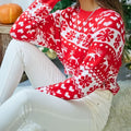 Coranne | Red Fair Isle Deer Christmas Sweater