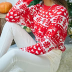 Coranne | Red Fair Isle Deer Christmas Sweater