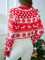 Coranne | Red Fair Isle Deer Christmas Sweater
