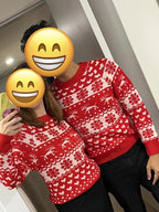 Coranne | Red Fair Isle Deer Christmas Sweater