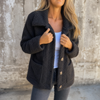 Corette | Curly Faux Fur Button Jacket