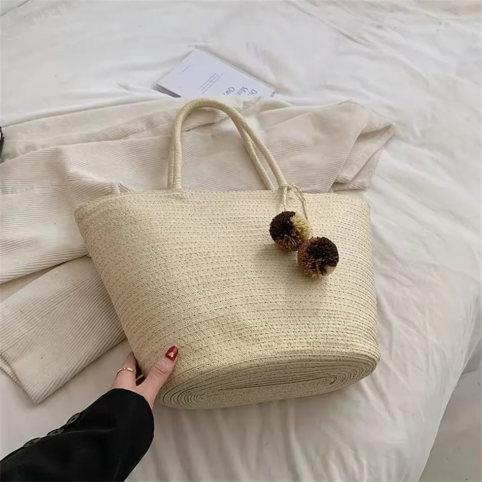 Ruth™ | Tassel Woven Shoulder Tote