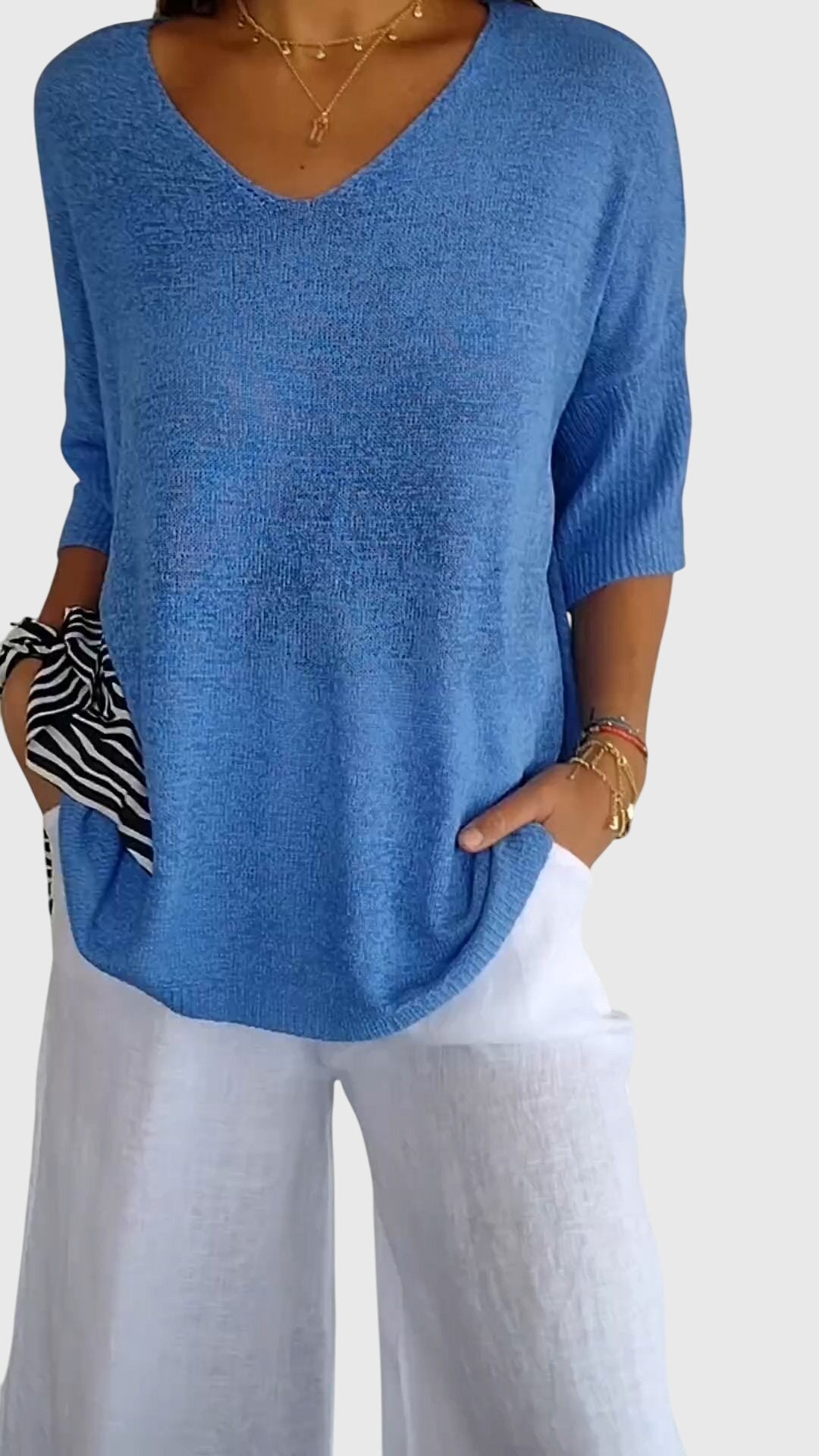 Adele | Elegant V-Neck Top