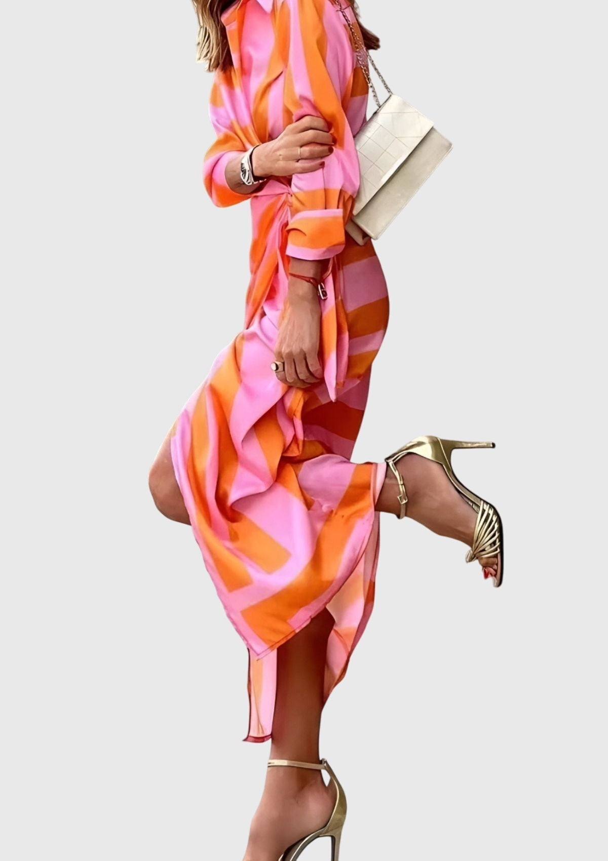 Celeste | Elegant Wrap Dress With Print