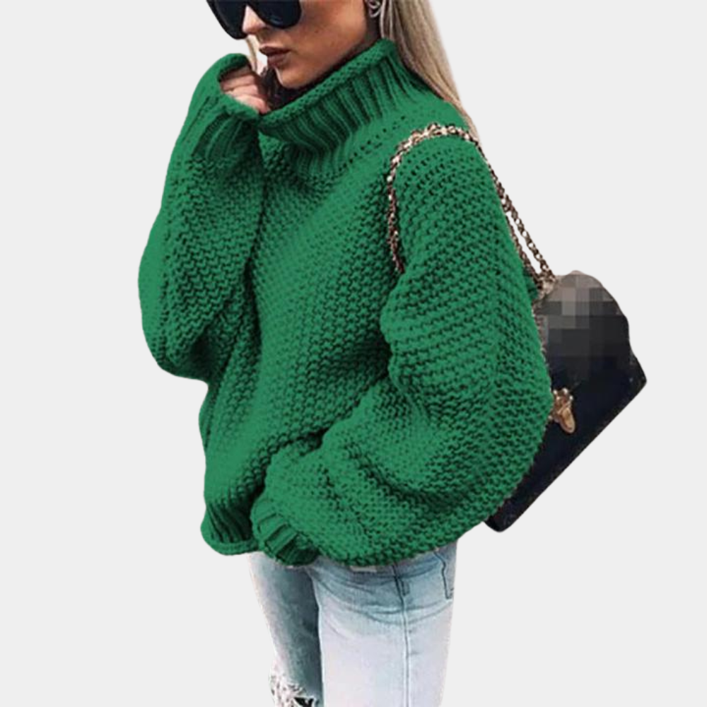 Emana | Chunky Knit Turtleneck Sweater Long Sleeve