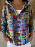 Emara | Hooded Button Front Cardigan