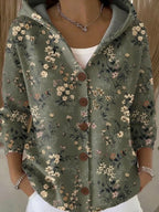 Emara | Hooded Button Front Cardigan