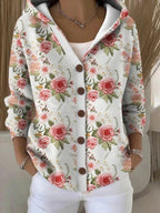 Emara | Hooded Button Front Cardigan