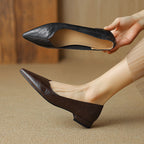 Eveana | Pointed Toe Lambskin Ballet Flats