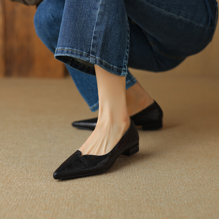 Eveana | Pointed Toe Lambskin Ballet Flats