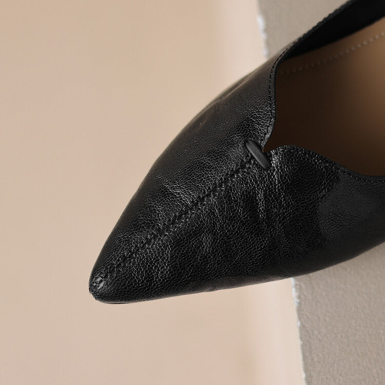 Eveana | Pointed Toe Lambskin Ballet Flats