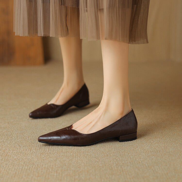 Eveana | Pointed Toe Lambskin Ballet Flats