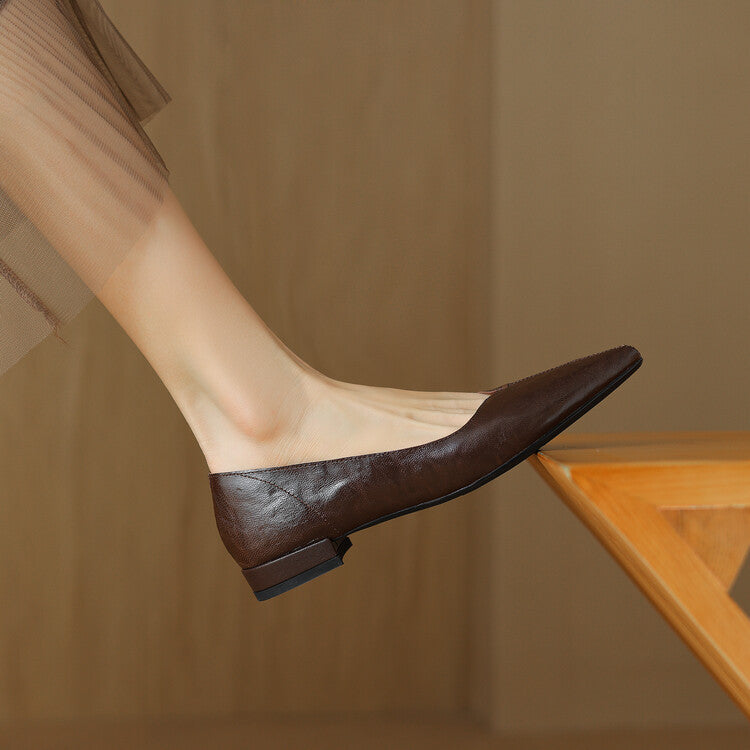 Eveana | Pointed Toe Lambskin Ballet Flats