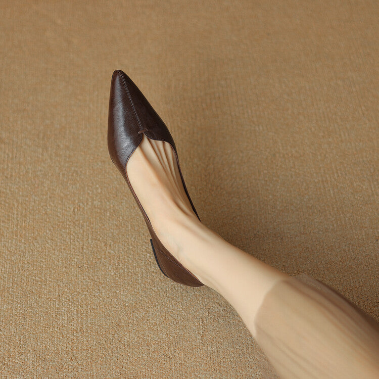 Eveana | Pointed Toe Lambskin Ballet Flats