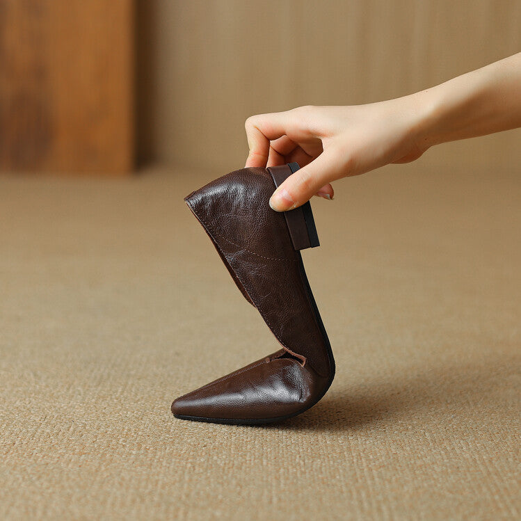 Eveana | Pointed Toe Lambskin Ballet Flats