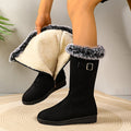 Eveisse | Tall Plush Lined Winter Boots with Buckle