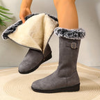 Eveisse | Tall Plush Lined Winter Boots with Buckle