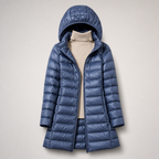 Evette | Ultralight Hooded Long Puffer Coat