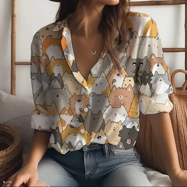 Petra™ | The Artistic Cat Blouse