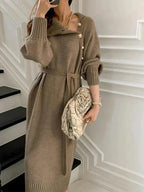 Faeine | Turtleneck Sweater Dress with Tie Waist