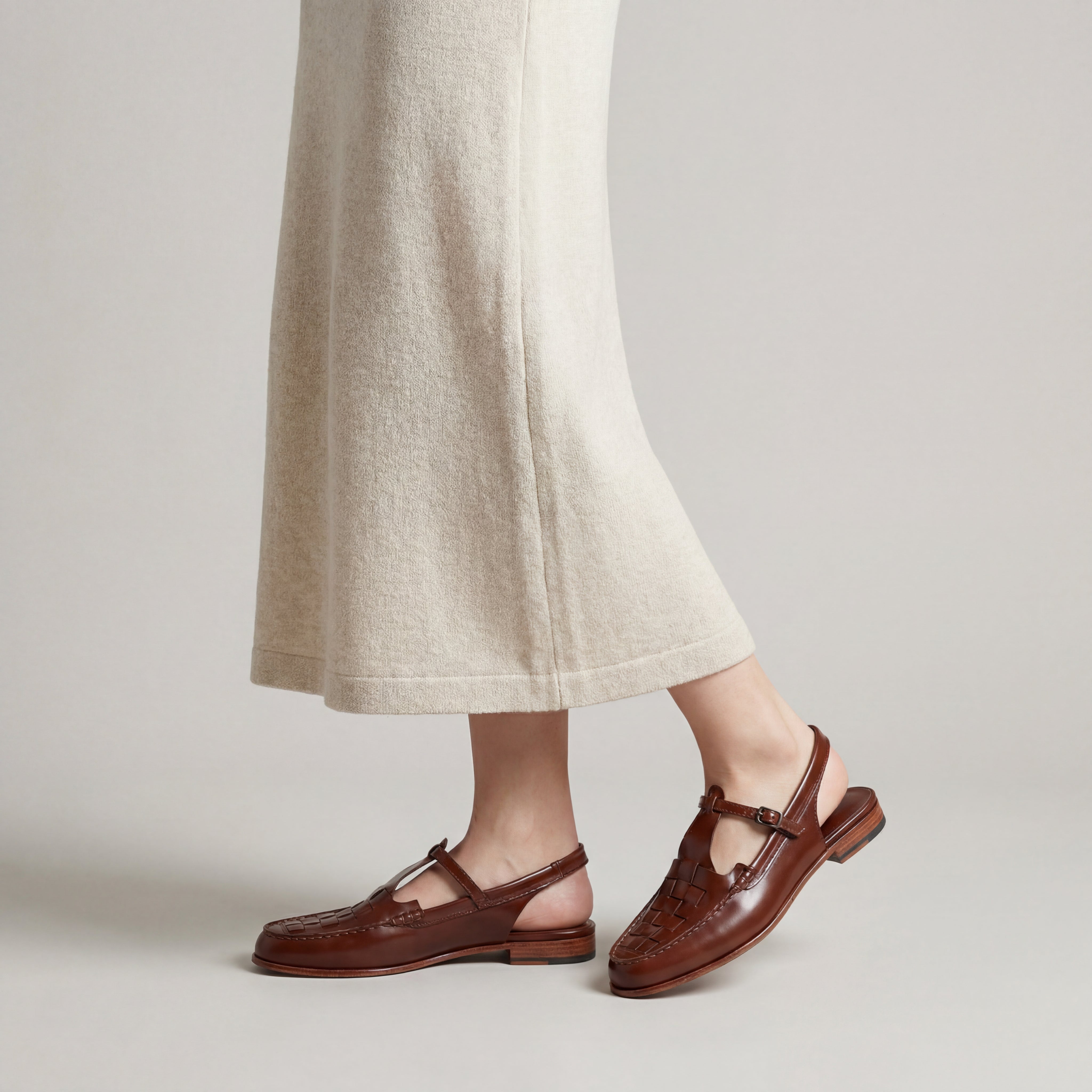 The Palermo | Woven Slingback Flat