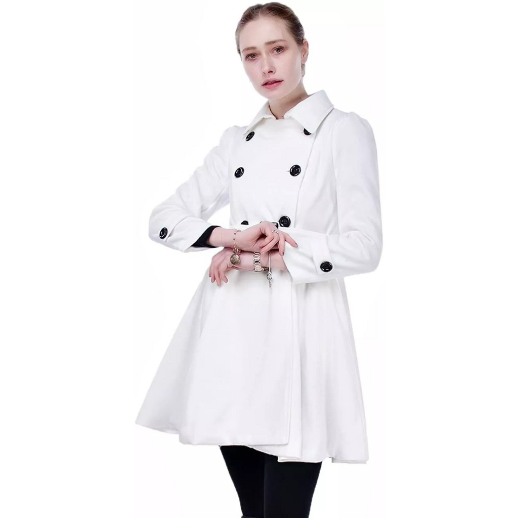Gisisse | Double-Breasted Belted Flared Coat