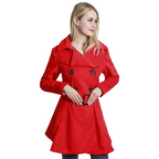 Gisisse | Double-Breasted Belted Flared Coat