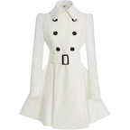 Gisisse | Double-Breasted Belted Flared Coat