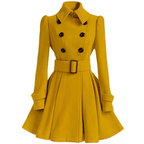 Gisisse | Double-Breasted Belted Flared Coat