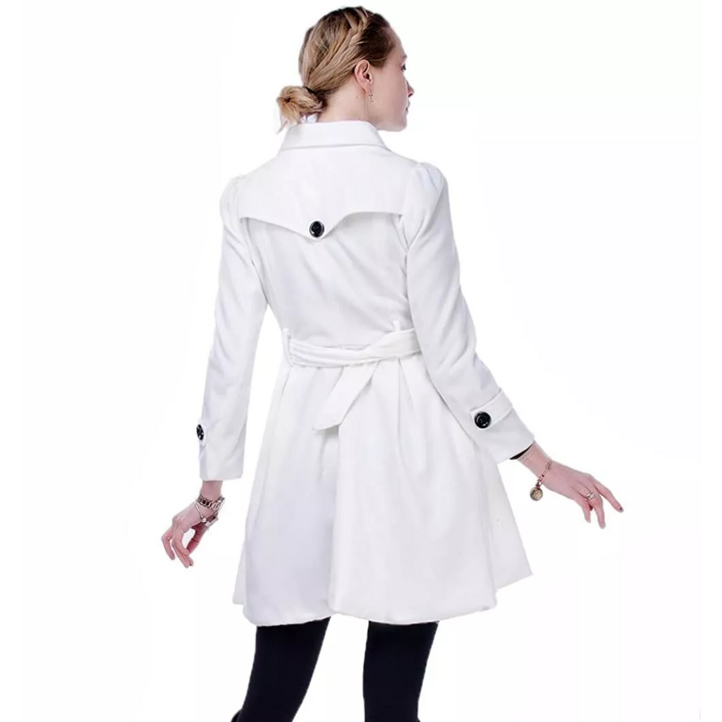 Gisisse | Double-Breasted Belted Flared Coat