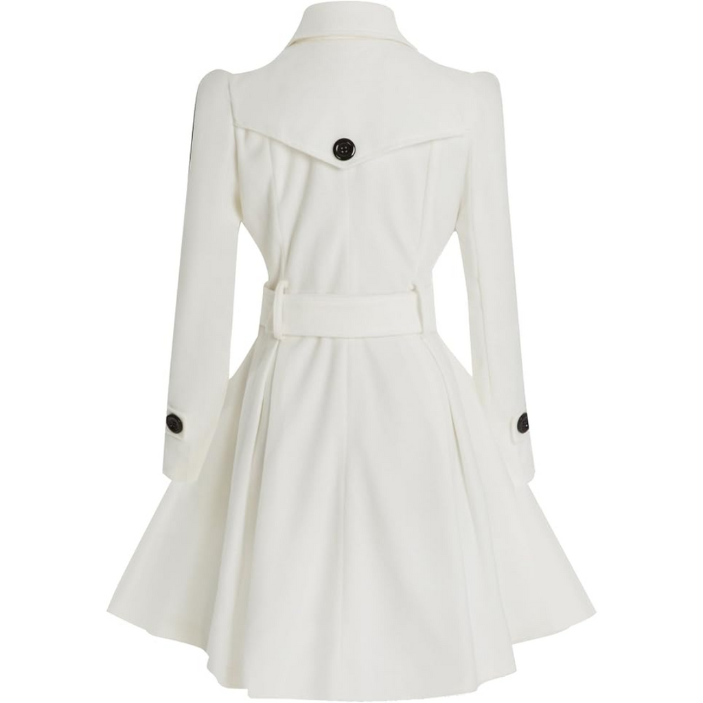 Gisisse | Double-Breasted Belted Flared Coat