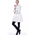 Gisisse | Double-Breasted Belted Flared Coat