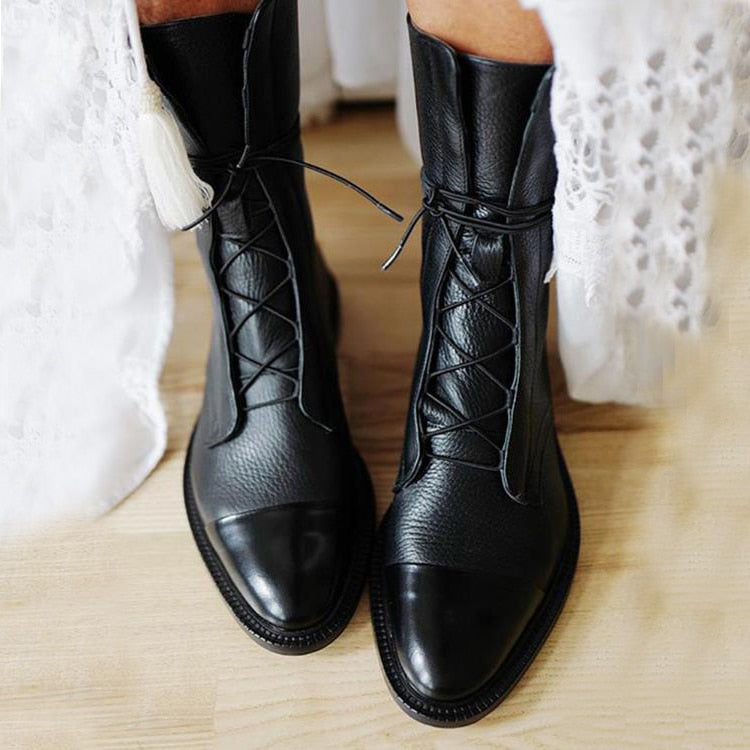 Halana | Classic Leather Ankle Boots