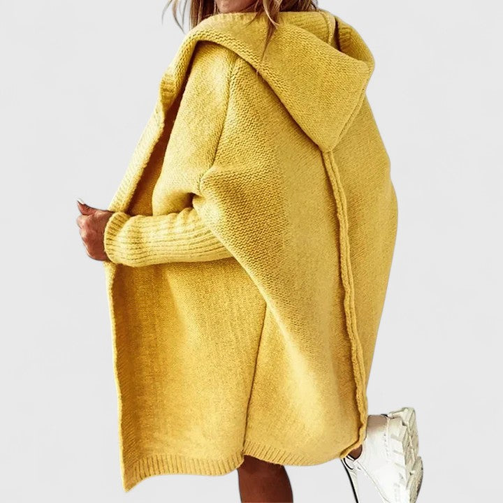 Halena | Knee Length Hooded Cardigan Oversized