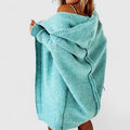 Halena | Knee Length Hooded Cardigan Oversized