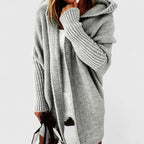 Halena | Knee Length Hooded Cardigan Oversized