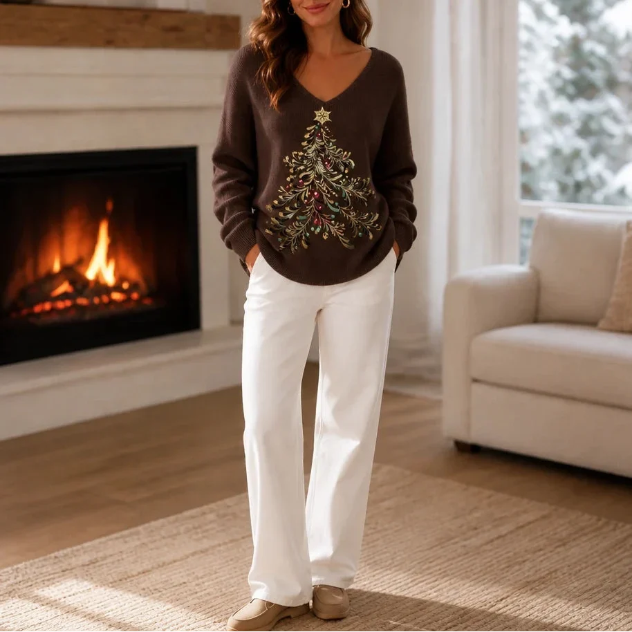 Halenne | Christmas Tree Knit Sweater Relaxed Fit