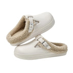 Ilaisse | Fleece Lined Clog Slippers with Buckle