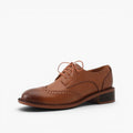Ingeborg | Wingtip Leather Oxfords with Block Heel