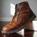 Isaenne | Croc Embossed Western Boots