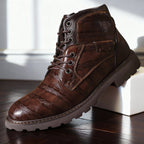 Isaenne | Croc Embossed Western Boots