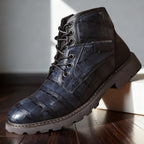 Isaenne | Croc Embossed Western Boots