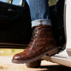 Isaenne | Croc Embossed Western Boots