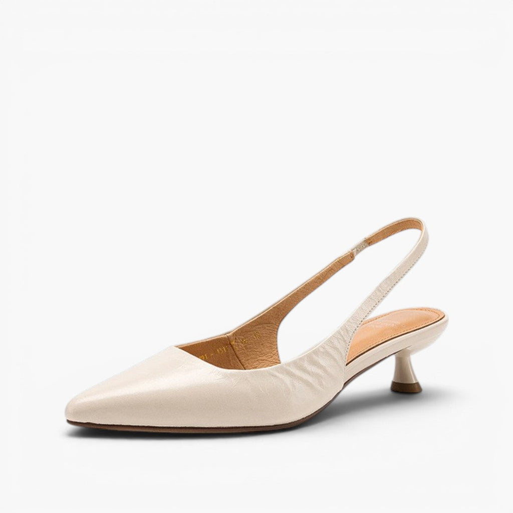 Isaina | Lambskin Slingback Heels with Pointed Toe