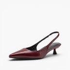 Isaina | Lambskin Slingback Heels with Pointed Toe