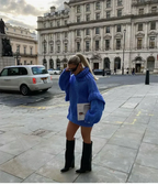 Isaora | Oversized Chunky Knit Folded Turtleneck Sweater