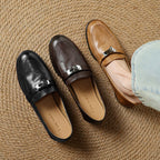 Joranne | Leather Loafers with Lock Detail