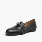 Joranne | Leather Loafers with Lock Detail