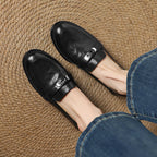 Joranne | Leather Loafers with Lock Detail